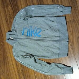 Vintage Nike Zip-Up Sweater in Gray and Blue